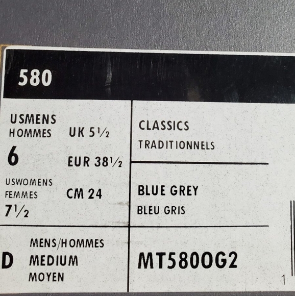 New Balance 580 MT5800G2 Unisex Womens Sz - Picture 12 of 12